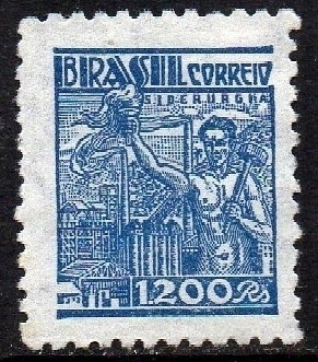 Brasil 393C Siderurgia Netinha Filigrana O Horizontal N (a)