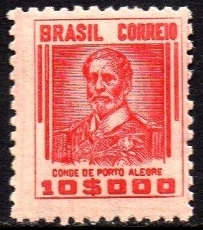 Brasil 396A Conde de Porto Alegre Netinha Filigrana O Vertical Papel Médio Liso Não Catalogado NNN (d)