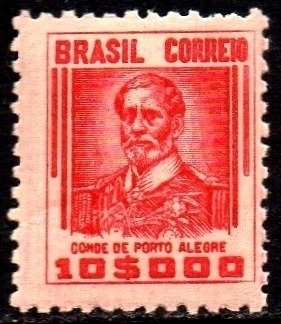 Brasil 396A Conde de Porto Alegre Netinha Filigrana O Vertical Papel Médio Liso Não Catalogado NNN (e)