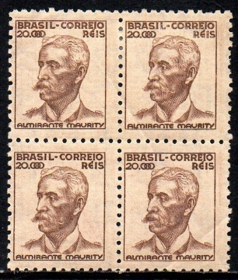 Brasil 397A Maurity Netinha Filigrana O Vertical Papel Médio Liso Não Catalogado Quadra NNN