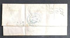 França 1863 - História Postal - Sobrecarta enviada de Paris para Caen em 1863, postada sem selos (tarifa até 10gr= 30C) - comprar online