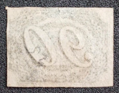 Numeral inclinado 90 réis Sem Pigmento Azul - Tipo II - Certificado. - comprar online