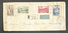 História Postal - Alemanha - Envelope registrado aéreo, enviado de Luxemburgo para Trier em 1948, porteado com a SC Land