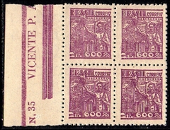 Brasil 408 Siderurgia Netinha Filigrana Q Papel Médio Tramado Quadra NNN (b)