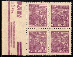 Brasil 408 Siderurgia Netinha Filigrana Q Papel Médio Tramado Quadra NNN (h)