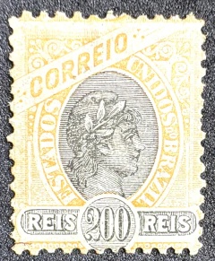 Madrugada 200 Réis, papel gessado - dt:11 - RHM 85A - 600 Ufs.