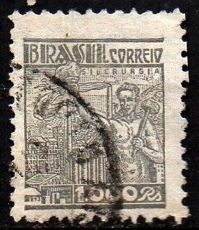 Brasil 419 Siderurgia Netinha Filigrana P Vertical com Traços U (g)