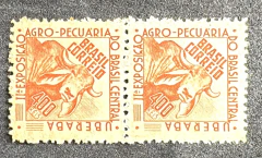 Comemorativos 1942 - Variedades Par RHM C 172 A - Filigrana "Q" - 540 Uf's - 11ª Exposição Agro-Pecuária do Brasil cent