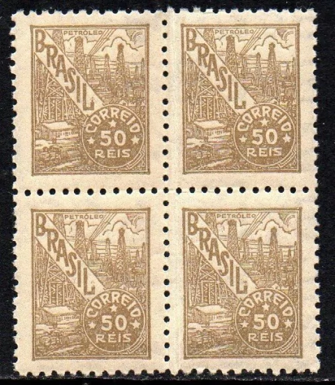 Brasil 426 Petróleo Netinha Filigrana M Horizontal Quadra Com Traços NNN