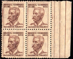Brasil 436A Almirante Maurity Netinha Filigrana M Vertical com traços Quadra NNN