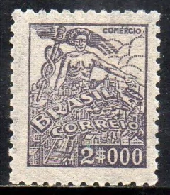 Brasil 451 C Comércio Netinha Filigrana O Horizontal Papel Fino Com Vincos NN