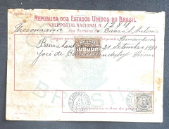 Vale Postal 1921 - Circulado de Pernambuco para Bahia - Selos - Depósito 10.000 réis e Porte 300 réis