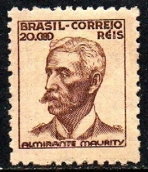 Brasil 454B Almirante Maurity Netinha Filigrana O Vertical Variedade Sem Traços e Papel Médio Liso NNN (a)