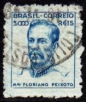 Brasil 460 Floriano Peixoto Netinha Filigrana Q Vertical Papel Médio Tramado com Traços U (g)