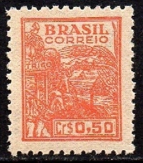 Brasil 467 Trigo Netinha Filigrana Q Vertical Tijolo NNN (e)