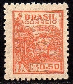 Brasil 467 Trigo Netinha Filigrana Q Vertical Tijolo NNN (j)