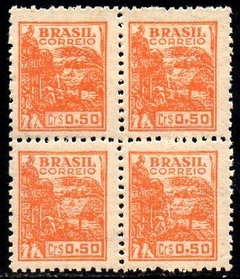 Brasil 467a Trigo Netinha Filigrana Q Vertical Quadra NNN (b)