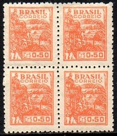 Brasil 467a Trigo Netinha Filigrana Q Vertical Quadra NNN