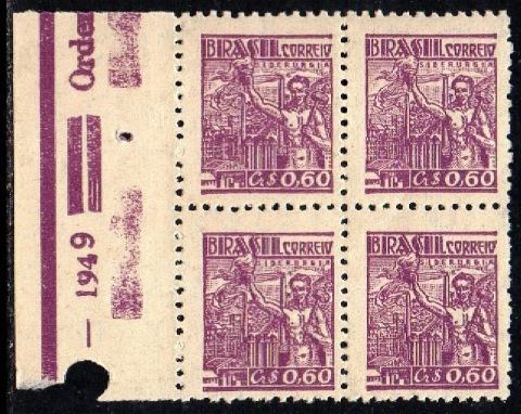 Brasil 468a Siderurgia Netinha Filigrana Q Vertical Quadra NNN (b)