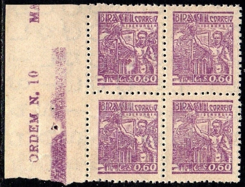 Brasil 468c Siderurgia Netinha Filigrana Q Vertical Quadra NNN (aa)