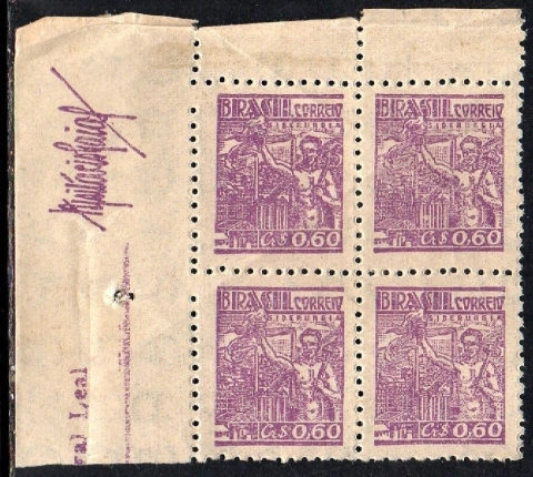 Brasil 468c Siderurgia Netinha Filigrana Q Vertical Quadra NNN (ae)