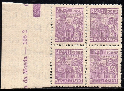 Brasil 468c Siderurgia Netinha Filigrana Q Vertical Quadra NNN (j)