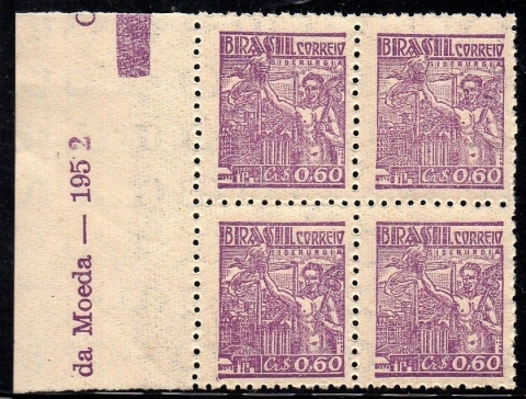 Brasil 468c Siderurgia Netinha Filigrana Q Vertical Quadra NNN (s)