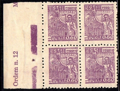 Brasil 468c Siderurgia Netinha Filigrana Q Vertical Quadra NNN (u)