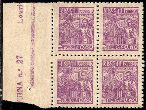 Brasil 468c Siderurgia Netinha Filigrana Q Vertical Quadra NNN (z)