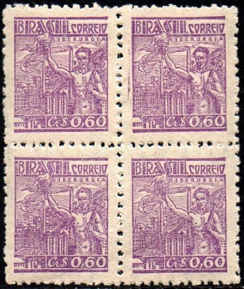 Brasil 468c Siderurgia Netinha Filigrana Q Vertical Quadra NNN