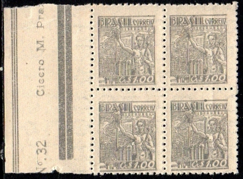 Brasil 470 Siderurgia Netinha Filigrana Q Vertical Quadra NNN / NN (a)