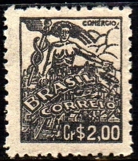 Brasil 472a Comércio Netinha Filigrana Q Vertical NNN (a)