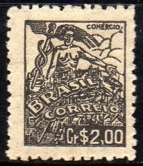 Brasil 472a Comércio Netinha Filigrana Q Vertical NNN (b)