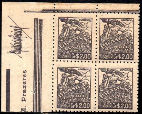 Brasil 472a Comércio Netinha Filigrana Q Vertical Quadra NNN (a)