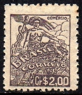 Brasil 472b Comércio Netinha Filigrana Q Vertical NN (c)