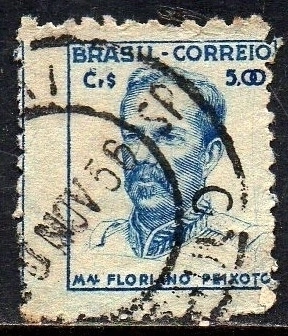 Brasil 473 Marechal Floriano Netinha Filigrana Q Vertical Sem Traços Variedade na Denteação U (c)