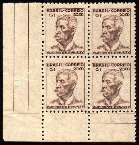 Brasil 475 Almirante Maurity Netinha Filigrana Q Vertical Quadra NNN (a)