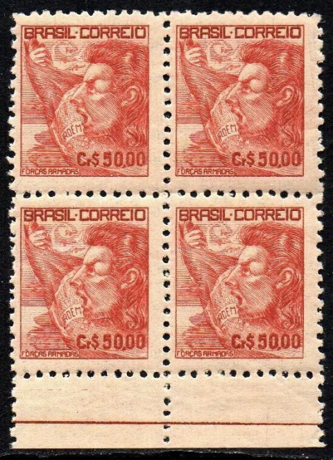 Brasil 476 Forças Armadas Netinha Filigrana Q Vertical Quadra NNN