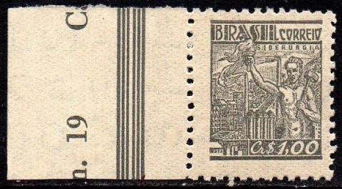 Brasil 485 Siderurgia Netinha Filigrana Q Vertical com Traços NNN (e)