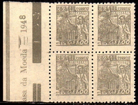 Brasil 485 Siderurgia Netinha Filigrana Q Vertical com Traços Quadra NNN (s)