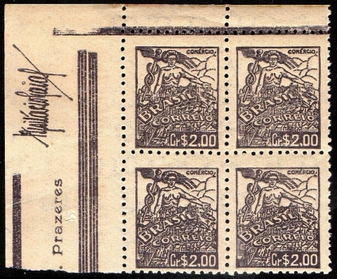 Brasil 487 Comércio Netinha Filigrana Q Vertical com Traços Quadra NNN (c)