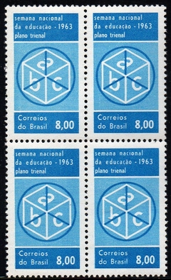 Brasil C 0487 Semana da Educação Quadra 1963 NNN