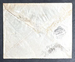 Perfim sobre envelope 1928 - Envelope timbrado "Banco Nacional Ultra Marino" + selo com perfim do próprio banco "BNU" em na internet