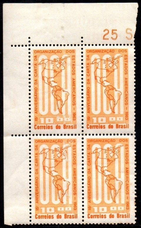 Brasil C 0490 Carta da OEA Quadra 1963 NNN (a)