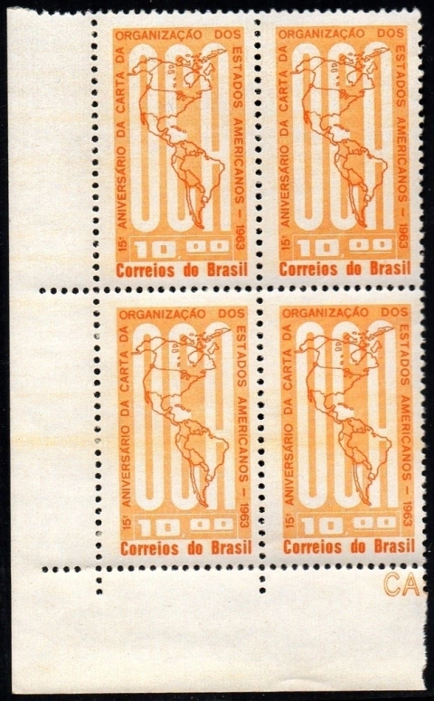 Brasil C 0490 Carta da OEA Quadra 1963 NNN (b)