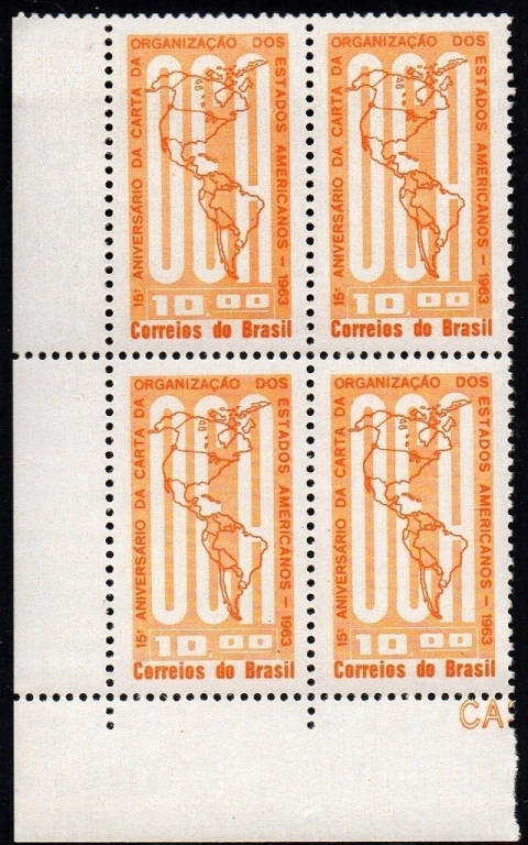 Brasil C 0490 Carta da OEA Quadra 1963 NNN (c)