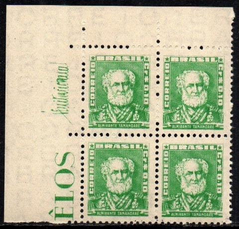 Brasil 491c Bisneta Quadra Verde Claro NNN (a)