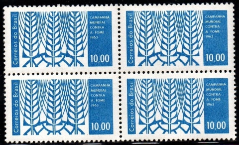 Brasil C 0492 Campanha Contra a Fome Quadra 1963 NNN