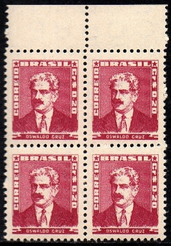 Brasil 492c Bisneta Vinho Quadra Papel Espesso NNN (b)