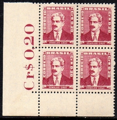 Brasil 492c Bisneta Vinho Quadra Papel Espesso NNN (c)